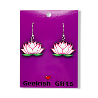 Lotus Flower UV Color Change  Earrings