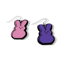 Sugar Bunny Faux Leather Earrings