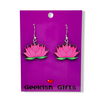 Lotus Flower UV Color Change  Earrings