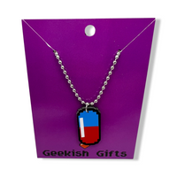 Retro Pixel Pills Necklace