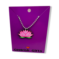 Lotus Flower UV Color Change Necklace