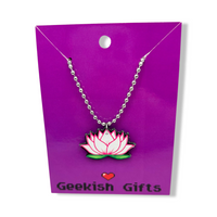 Lotus Flower UV Color Change Necklace