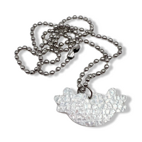 UV Color Change Holographic Axolotl Necklace