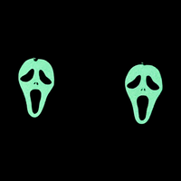 Glow In The Dark Ghost  Face Earrings