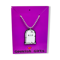 Tombstone Glow In The Dark Necklace