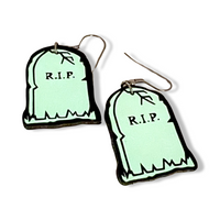 Tombstone Glow In the Dark Earrings