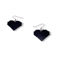 Trans Pride Pixel Heart Faux Leather Earrings