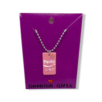 Strawberry Pocky Faux Leather Necklace
