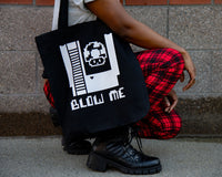 "Blow Me" Retro Video Game Cartridge - Canvas Tote Bag