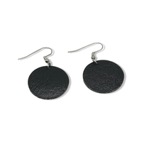 Yin Yang Glow In The Dark Faux Leather Earrings
