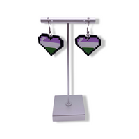Gender Queer Pixel Heart Earrings