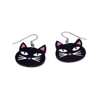 Black Cat Glow In The Dark Earrings