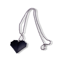 Gender Queer Pixel Heart Necklace