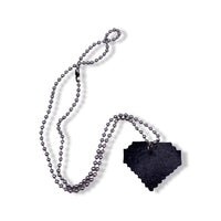 Asexual Pride Pixel Heart Necklace