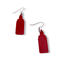 Sriracha Bottle Earrings