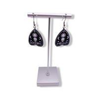 Ouija Board Planchette Faux Leather Earrings