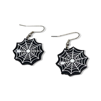 Spider Web Glow In The Dark Earrings