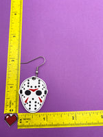 Jason Friday The 13th Mask Earrings