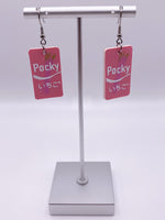 Strawberry Pocky Japanese Snack Faux Leather Earrings