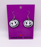 Jack-O-Lantern Glow In The Dark Earrings