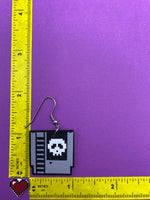 Retro Video Game Cartridge Faux Leather Earrings