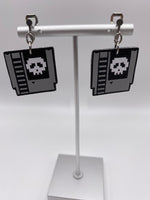 Retro Video Game Cartridge Faux Leather Earrings