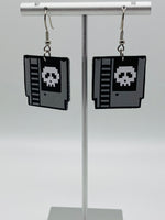 Retro Video Game Cartridge Faux Leather Earrings