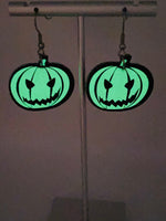 Jack-O-Lantern Glow In The Dark Earrings