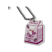 Strawberry Milk Faux Leather Necklace