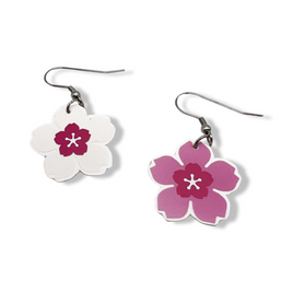 Sakura Cherry Blossom UV Color Change  Earrings