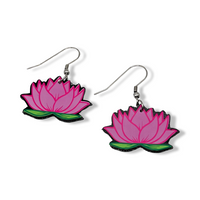 Lotus Flower UV Color Change  Earrings