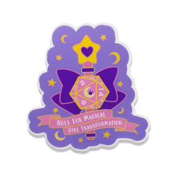 Rolling for Magical Girl Transformation Sticker D20