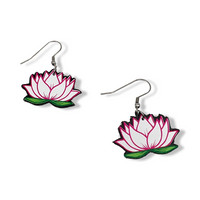 Lotus Flower UV Color Change  Earrings