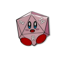 Kirby D20 Glow In The Dark Enamel Pin