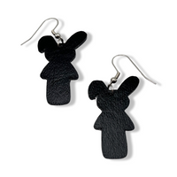 Lester The Rag Bunny Faux Leather Earrings
