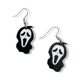 Glow In The Dark Ghost  Face Earrings
