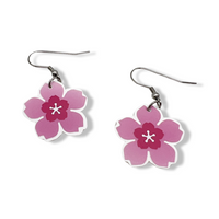 Sakura Cherry Blossom UV Color Change  Earrings