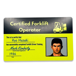 Shenmue Meme Forklift Aluminum Card