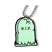 Tombstone Glow In The Dark Necklace