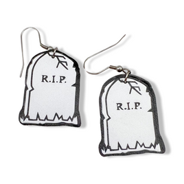 Tombstone Glow In the Dark Earrings