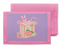 Peach Juice Nylon Tri-fold Wallet