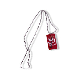 Chocolate Pocky Faux Leather Necklace