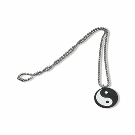 Yin Yang Glow In The Dark Faux Leather Necklace