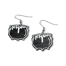 Witches Cauldron Glow In The Dark Earrings