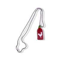 Hot Chili Sauce Faux Leather Necklace