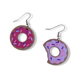 Donuts Faux Leather Earrings