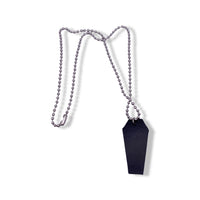 Coffin Faux Leather Necklace