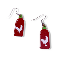 Hot Chili Sauce Faux Leather Earrings