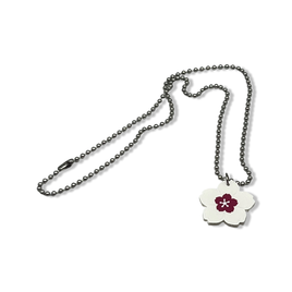 Cherry Blossom Sakura Color Change Faux Leather Necklace