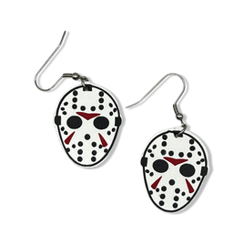 Jason Friday The 13th Mask Earrings